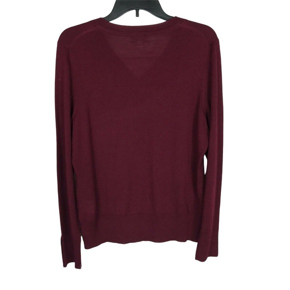 Charter Club V-Neck Button-Sleeve Sweater Harvest Wine S - Picture 2 of 2